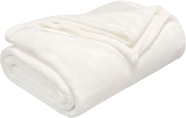 Concord Kuscheldecke aus 100 % Polyester in Weiß, B/B: 150 x 200 cm