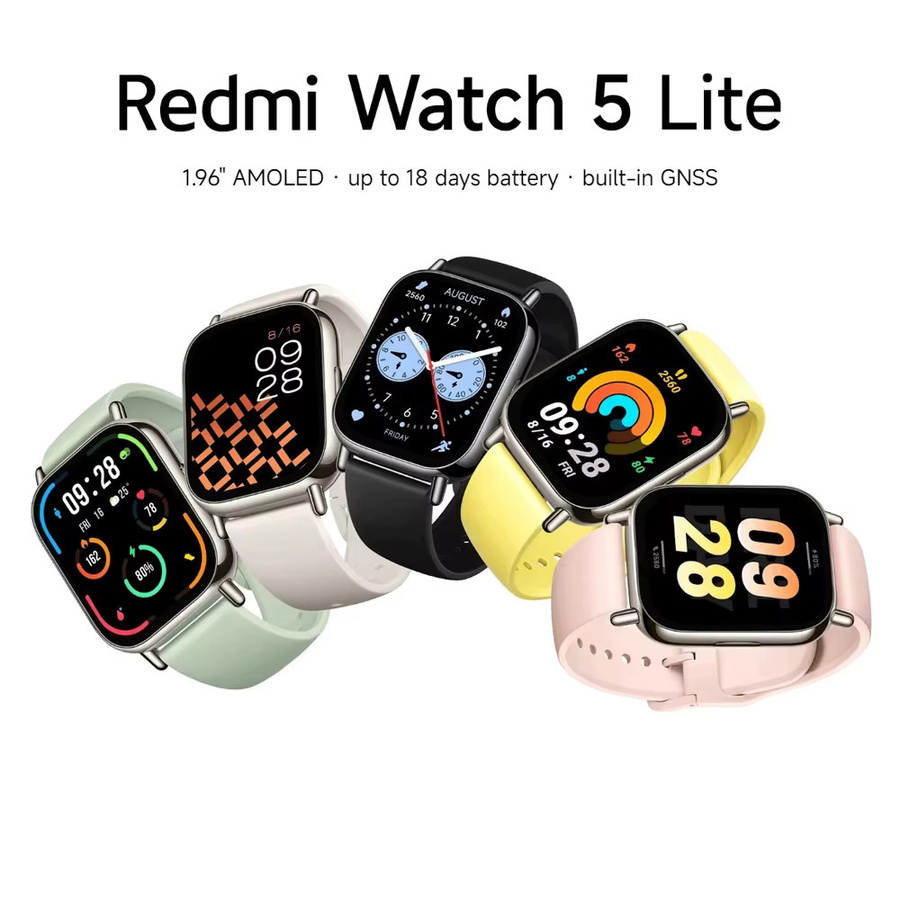 Xiaomi Redmi Watch 5 Lite Smartwatch mit 1,96 Zoll AMOLED Display, Bluetooth Telefonie, GNSS und 150 Sportmodi, Schwarz - Bild 2