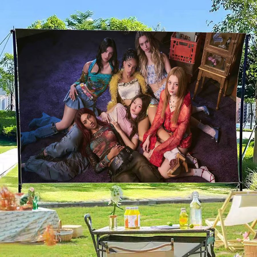 K-Katseye DIY Wandbanner als dekorative Kpop Band Flagge für dein Wohnzimmer oder Wohnheim - Bild 5