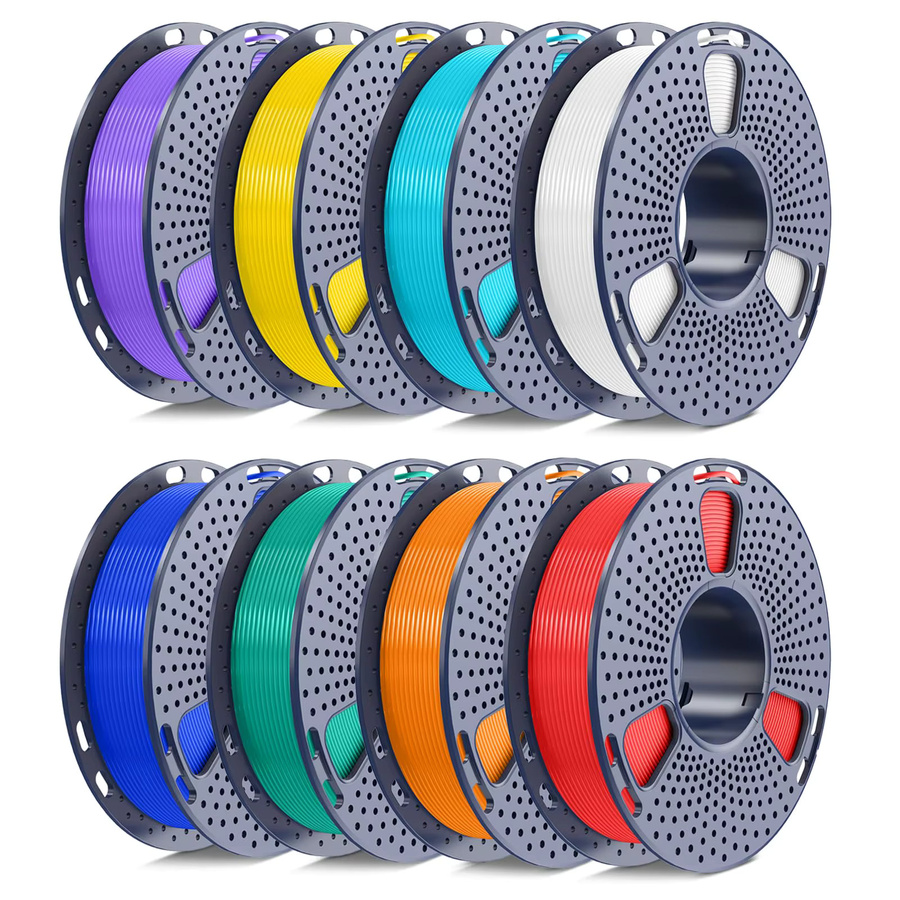 SUNLU Filament Mischfarben Multicolour PLA+ PETG Regenbogen-Seide und Holz für FDM 3D-Drucker 1,75mm 250g pro Rolle - Bild 2