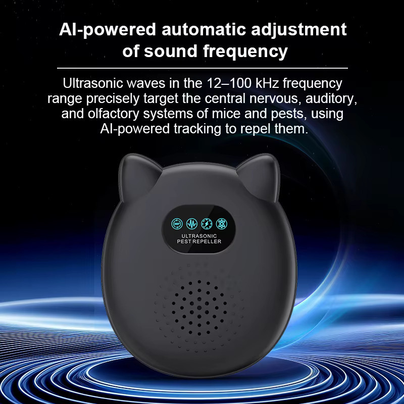 TIMESS Ultraschall-Schädlingsvertreiber in Schwarz zur effektiven Mäuseabwehr und Bekämpfung von Fliegen, Kakerlaken und Mücken für dein Zuhause - Bild 2