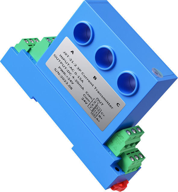 XUYANGQIDIAN Dreiphasen-Stromwandler mit 4-20mA und 0-10V Ausgang sowie RS485 Schnittstelle in Blau - Bild 1