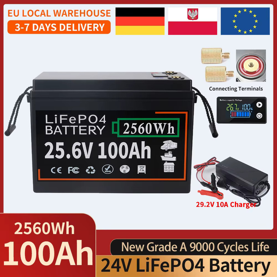 Likctt LiFePO4 Batterie mit integriertem BMS aus Lithium-Eisenphosphat-Zellen der Klasse A für Wohnmobile, Solaranlagen und Trolling-Motoren - Bild 1