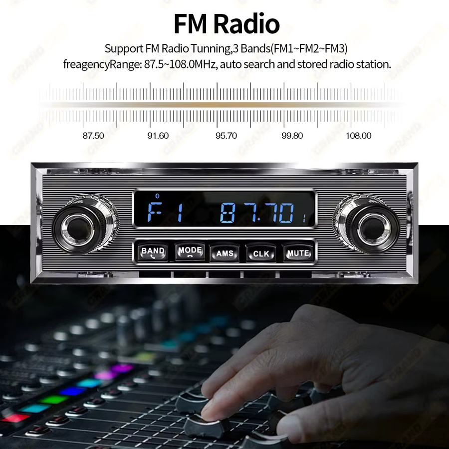 Grandnavi 1 DIN Autoradio Stereo mit Bluetooth, FM, MP3, USB und Aux für Mercedes Benz und Ford - Bild 5