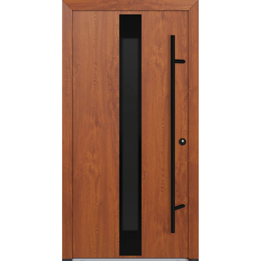 FM Türen Innenbeschläge Set AS68 Modell 25 Goldene Eiche Rechts B: 110 cm, H: 210 cm - Bild 2