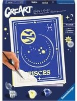CreArt Malset Sternzeichen Fische von Ravensburger in Silberfarbe für Jugendliche und Erwachsene - Bild 1