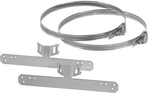 Hensel DK MB 3 Mastbefestigung in Silber, B: 18,0 cm, H: 4,3 cm - Bild 1