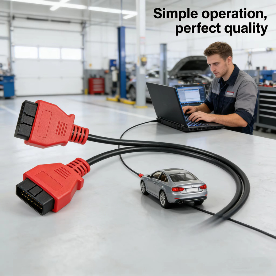 Autel Ethernet-Kabeladapter für die Programmierung der BMW F-Serie in Rot, kompatibel mit Autel MS908 PRO, MS908S PRO, MaxiSys Elite, IM608, IM608 PRO und IM600 - Bild 3