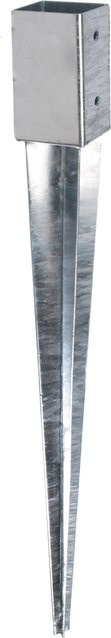 GAH Alberts Einschlag-Bodenhülse aus Stahl, feuerverzinkt, Farbe: Silber, B/T/H: 61 x 61 x 750 mm - Bild 1