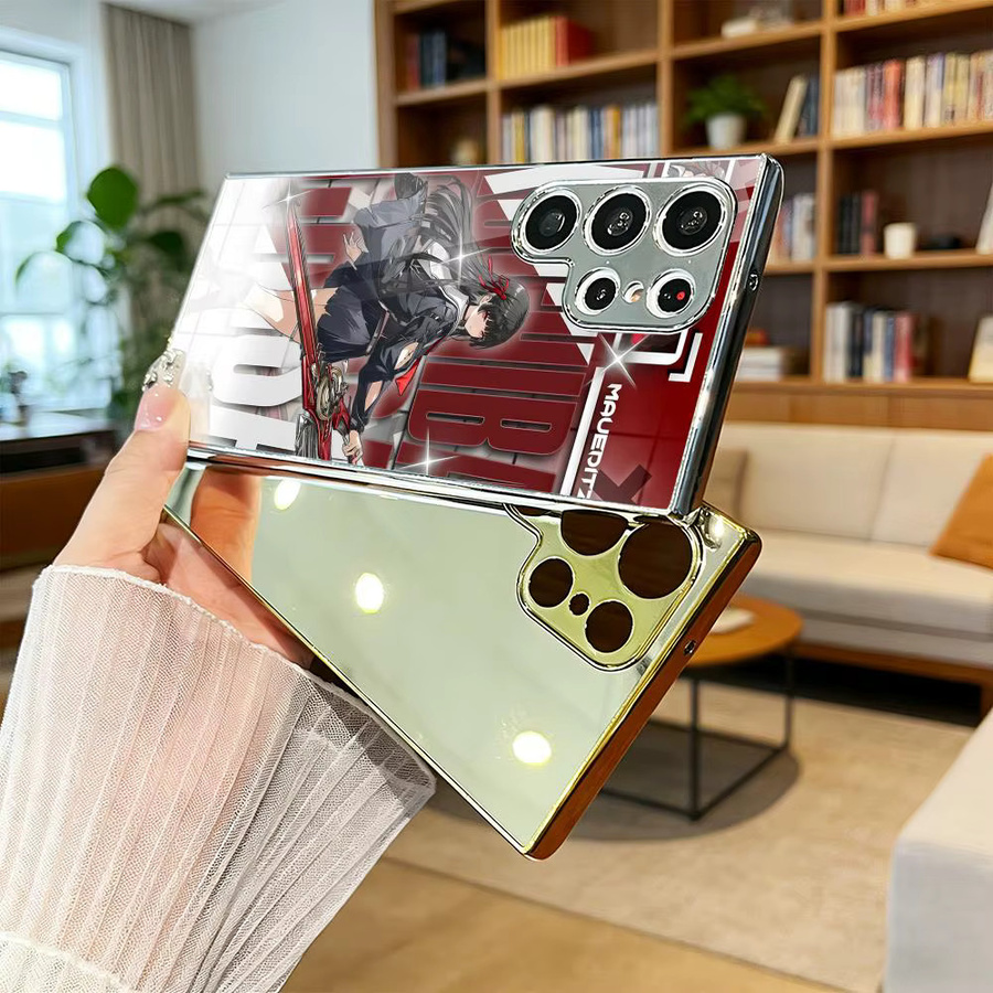 Game Chisa W-Wuthering Waves Handyhülle mit luxuriösem galvanisiertem Metallrahmen für Samsung Galaxy S25 Ultra, S24 Ultra und S23 Ultra, Multicolor - Bild 3