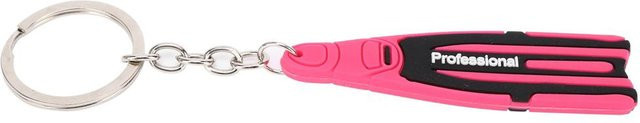 Schlüsselanhänger Flossenform, Pink rosa, PVC - Bild 1