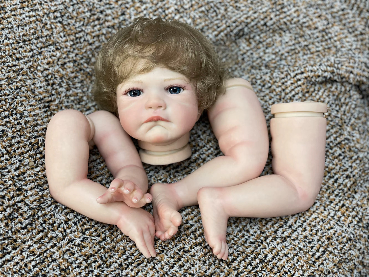 AnjoDoll August, Babypuppe, 50cm, offene Augen, Kunststoff - Bild 2