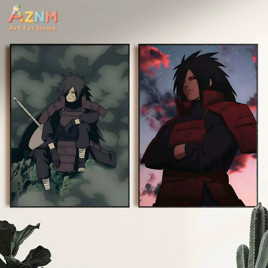 Kayou Naruto Uchiha Madara Anime Leinwand Wandkunst Multicolour ungerahmtes Poster - Bild 3