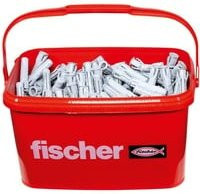 Fischer Spreizdübel SX Plus aus Kunststoff, Farben: Grau und Rot, Durchmesser: 6 mm, Länge: 60 mm, Breite: 12 mm - Bild 1