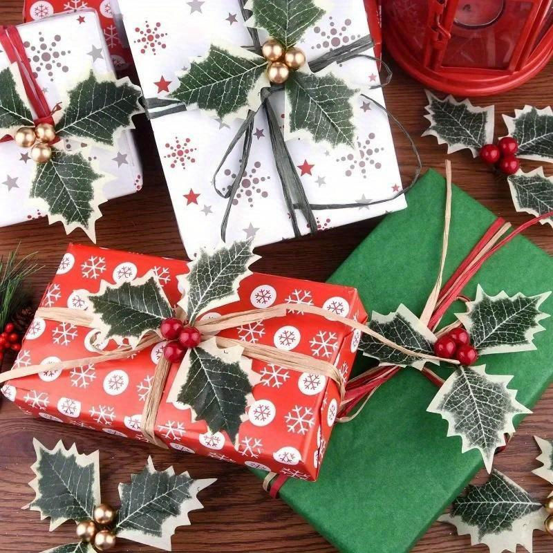 10 Stück künstliche Stechpalmen mit roten Beeren und grünen Blättern von Love Home Garden für deine Weihnachtsdekoration - Bild 4