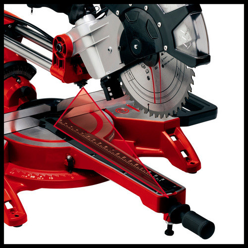 Einhell TC-SM 2534/1 Dual Zug-Kapp- und Gehrungssäge in Rot mit 2100 W und 250 mm Sägeblatt - Bild 2