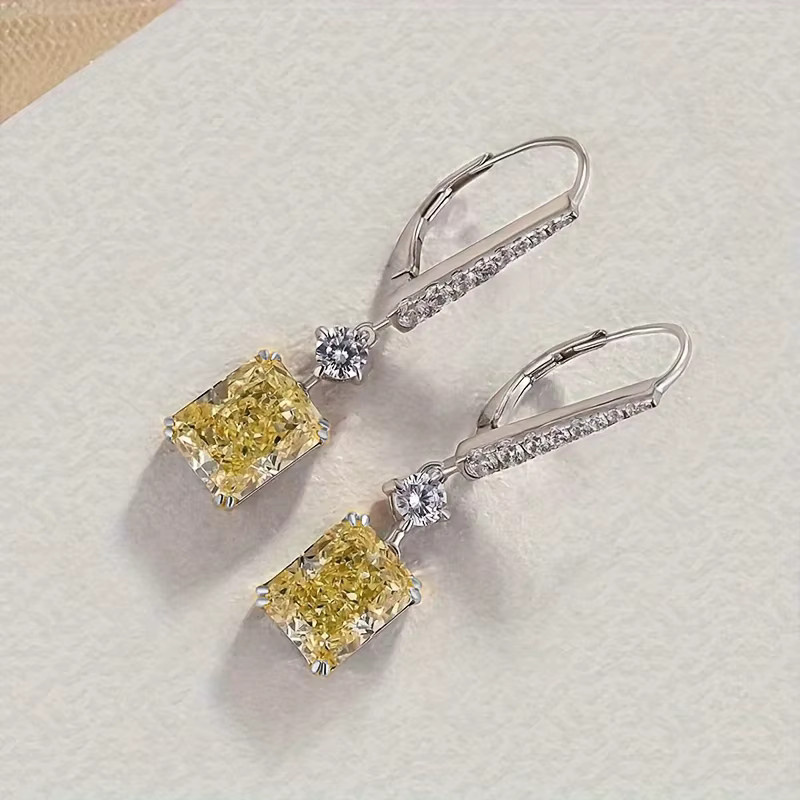 Huitan Ohrringe, Gold, gelbe Zirkonia, Damen - Bild 2