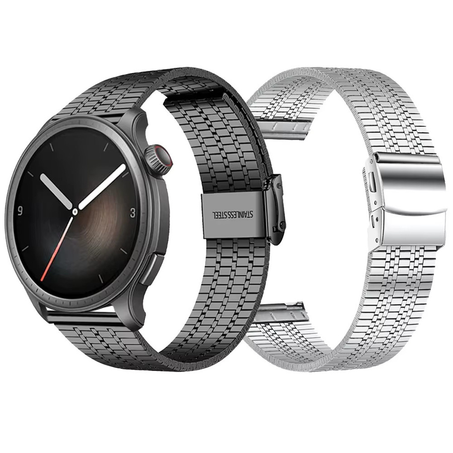 Uhrenarmband Edelstahl, Silber, Unisex, 20 22 mm - Bild 2