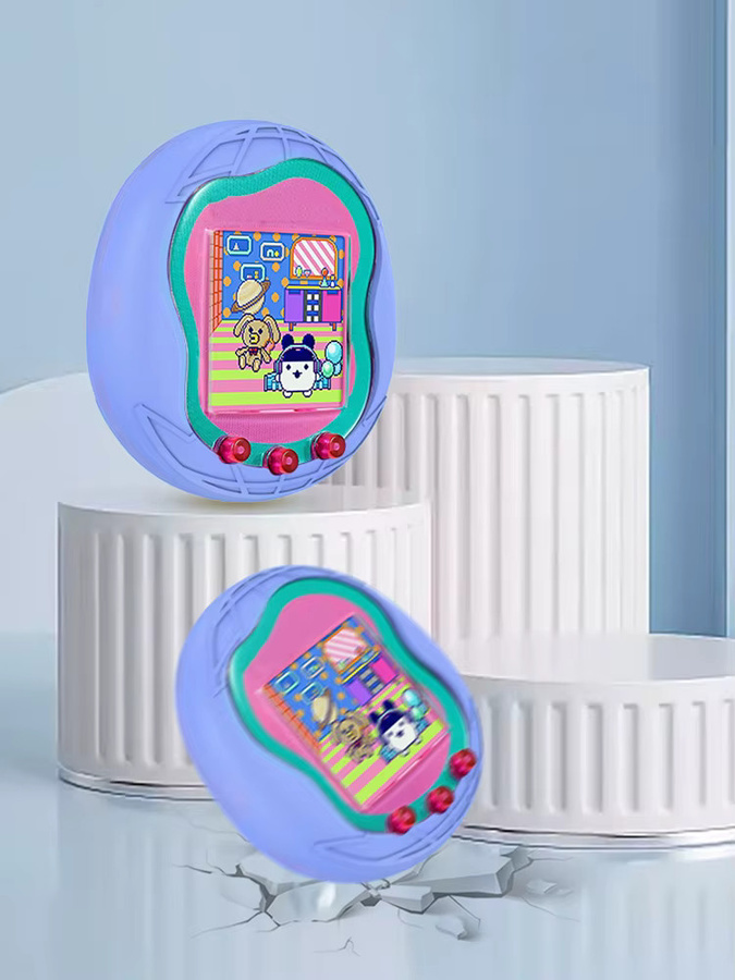 Wasserdichte Silikonhülle mit Trageband für Tamagotchi Uni Virtual Pet Machine von ALLOET in Blau - Bild 4