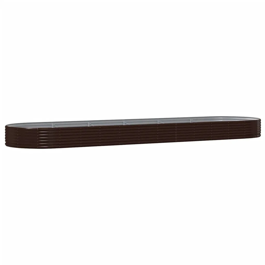 Furnicato Hochbeet aus verzinktem Stahl in Braun, B/T/H: 523 x 140 x 36 cm - Bild 2