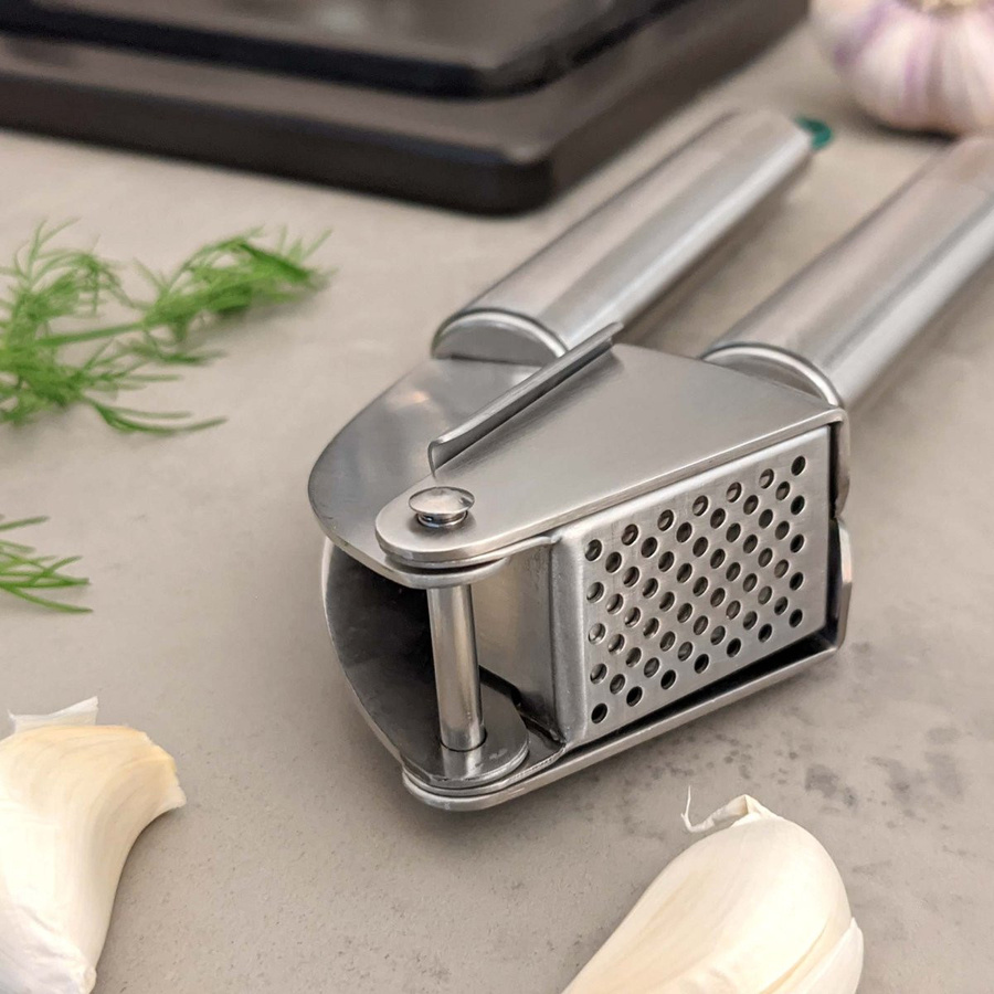 Fackelmann Knoblauchpresse aus Edelstahl in Silber, Höhe: 20 cm - Bild 2