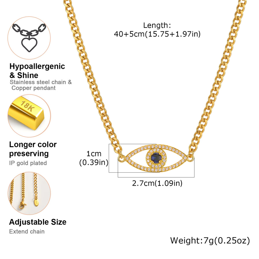 prjewel Halskette mit Anhänger, Edelstahl, Gold, Zirkonia, Damen - Bild 5