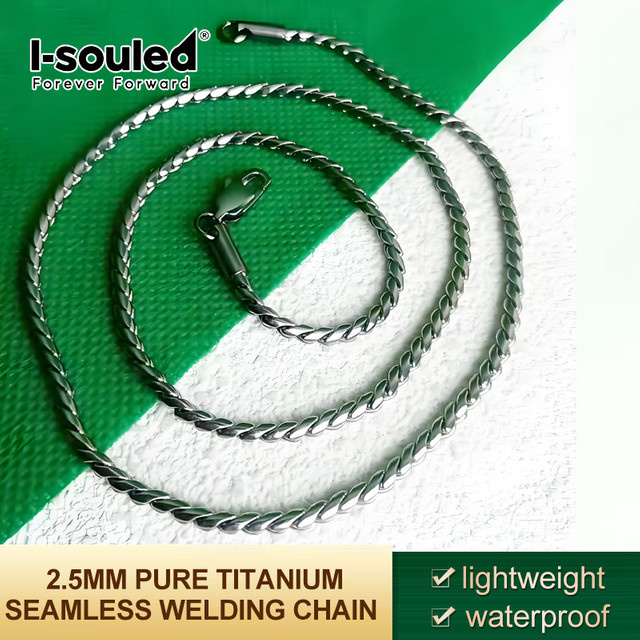 i-souled Halskette Titan, Schlangenkette, Silber, Herren, 55–65 cm - Bild 1