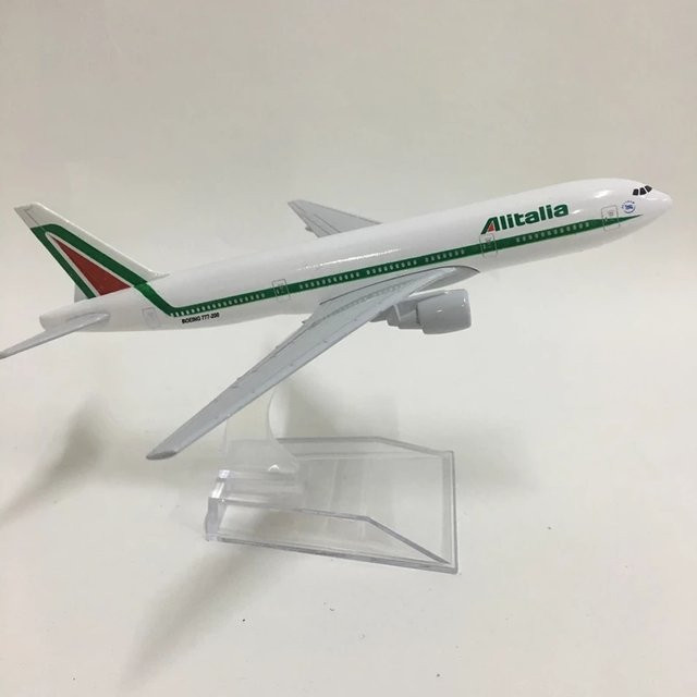 ZOCO Alitalia 777 Flugzeug Modell, 1:400, Metall, 16 cm - Bild 1