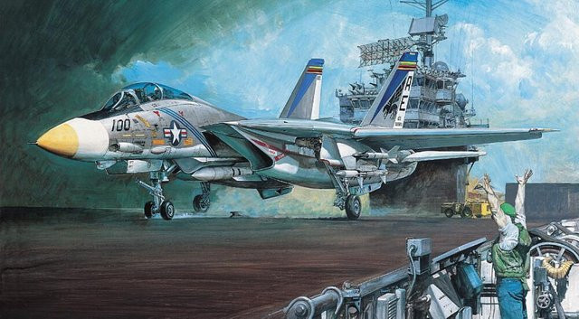 Academy F-14A Tomcat, Modell, 1:48, Kunststoff, Grau - Bild 1