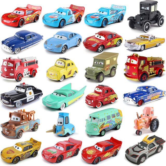 TAKARA TOMY Disney Cars 2 Lightning McQueen, Druckguss-Automodell, Rot, 1:55 - Bild 1