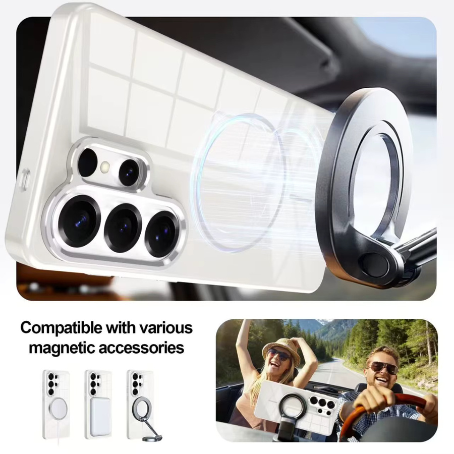 Samsung Magnetische MagSafe Schutzhülle aus hartem PC für Galaxy S26 Ultra S25 Plus S24 Ultra in Weiß mit kabellosem Laden und stoßfester Abdeckung - Bild 5