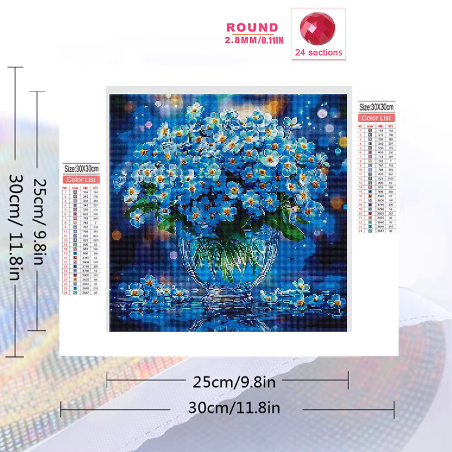 EverShine 5D Diamantmalerei Gänseblümchen DIY Kunst Stickerei Set mit Blumen-Mosaik für deine Wanddekoration, B/H: 20 x 20 cm - Bild 2