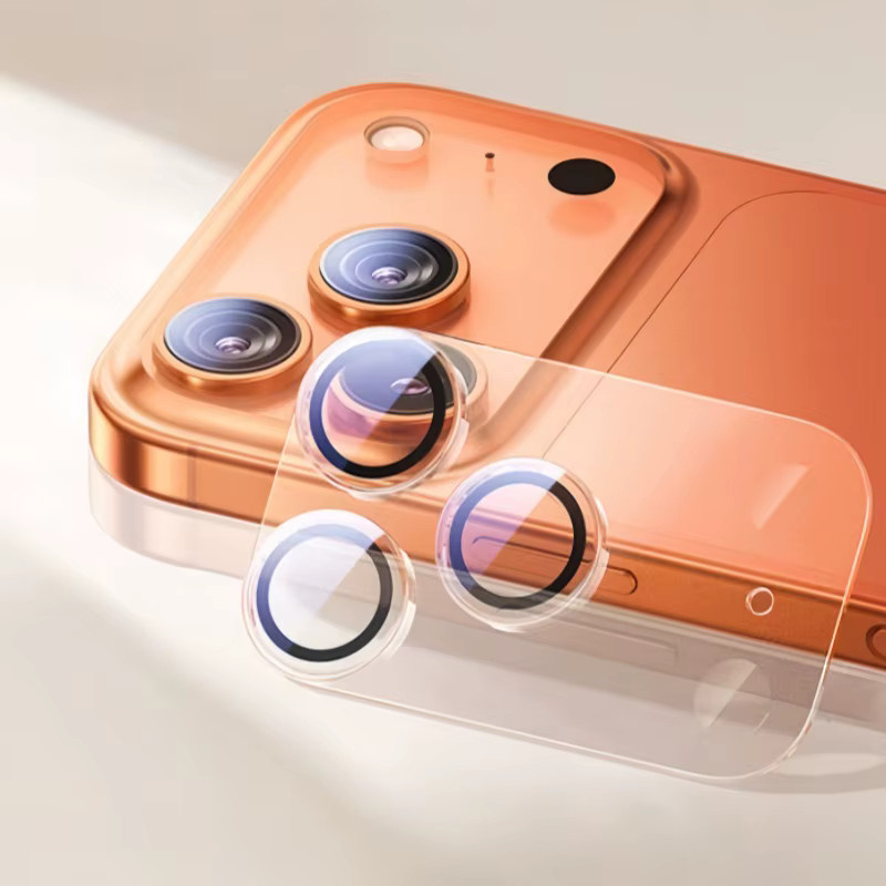 Mattes PC-Kameraschutz-Objektivglas für iPhone 17 Pro Max, iPhone 17 Air und iPhone 17 Pro in Transparent als stoßfester 3D Full Cover Back Lens Case - Bild 2