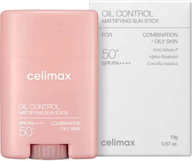 Celimax Oil Control Mattierender Sonnenstift SPF50+, 19g, Unisex - Bild 1