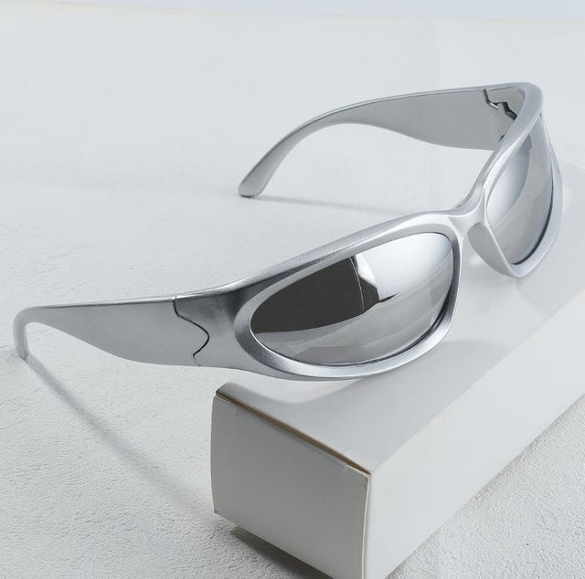 Dote Brille Aviator, Vollrand, Kunststoff, Silber, Grau, Damen - Bild 1