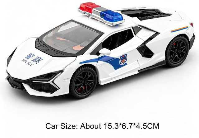 Linyi toy car Revuelto Ladegerät Polizei Auto Modell, 1:32, ab 14 Jahren - Bild 1