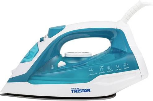 Tristar ST-8320 Dampfbügeleisen mit Keramik-Bügelsohle und Anti-Calc-Funktion in Weiß, Blau und Türkis, 2600W - Bild 1