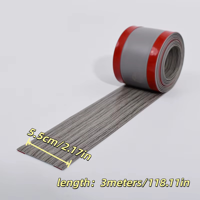 Kabelabdeckung aus PVC mit Selbstklebeband in Weiß für Wand und Boden, Länge: 300 cm, Breite: 5,5 cm, Höhe: 5,5 cm - Bild 2