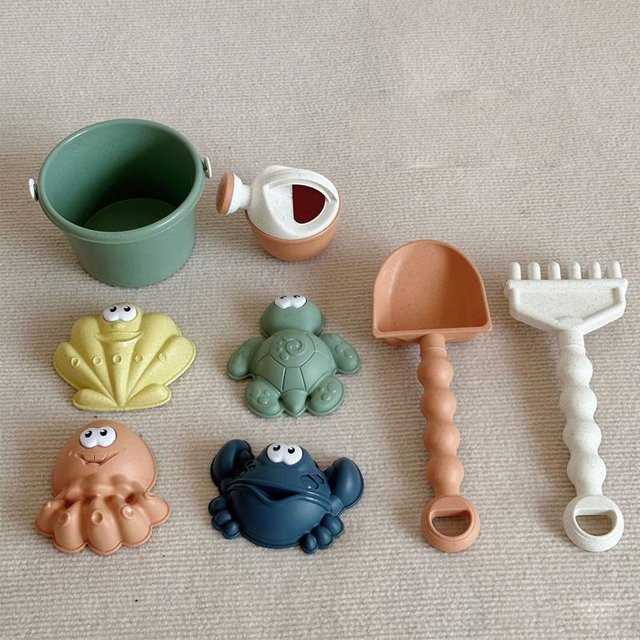 Sand-Wasser-Spielset Karren Bulldozer Strand-Eimer Schaufel Sand-LKW - Bild 1