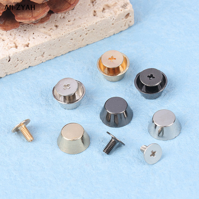 JETTING 10 Sets Metall-Taschenbeine in Gold für DIY-Lederarbeiten und Taschenboden-Verschleißschutz - Bild 1