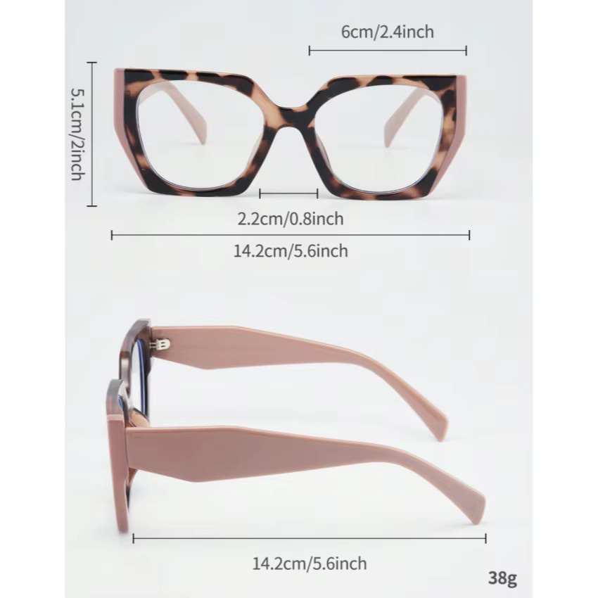 RELEN Korrektionsbrille, Vollrand, Leopard Print, braun, Damen - Bild 2