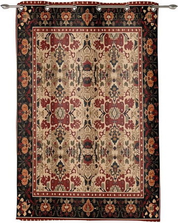 Super Six Flächenvorhang mit Weinglas und Trauben-Motiv, halbtransparent, Mehrfarbig, Breite: 135 cm, Höhe: 60 cm