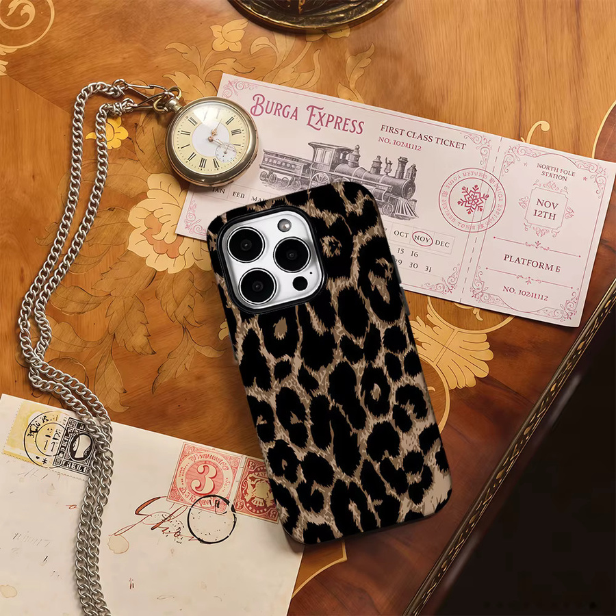 Potdemiel Handyhülle Klassische Leopard mit doppelschichtiger Rückseite für iPhone 16 15 14 13 12 11 X XS XR XS Max 7 8 Pro Max Plus in Multicolour - Bild 4