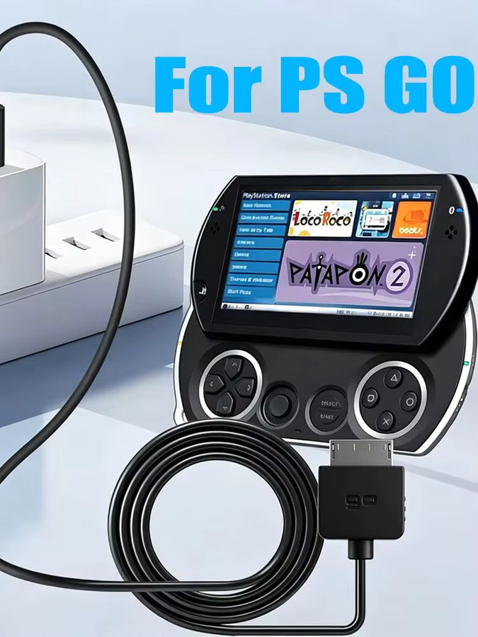 USB-C Lade- und Datenkabel für PSP Go Spielekonsole, LED-Konverterkabel in Schwarz - Bild 6