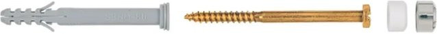 Fischer WC-Befestigung S 8 RD 80 K Montage-Set aus Messing in Grau (2 Stück) - Bild 1