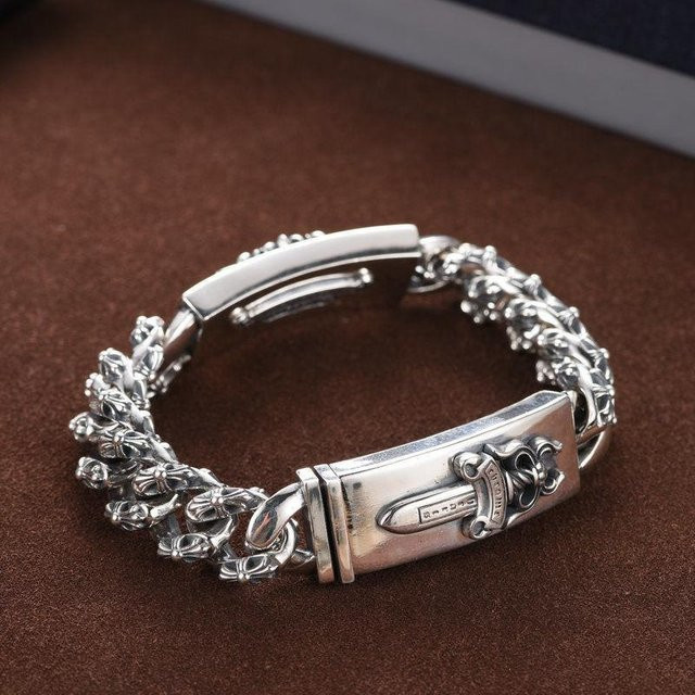 Allbestart Armband 925 Silber, Schwarz, Herren, 18cm - Bild 1