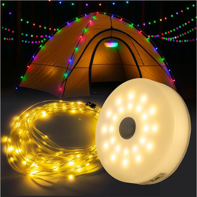 EASYmaxx LED-Lichterkette RGB Multicolour mit Akku, weiß/anthrazit, Länge: 1000 cm - Bild 1