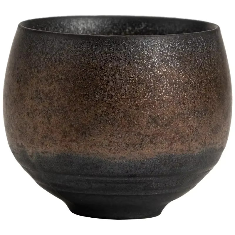 Handgefertigte Teetasse aus Steinzeug im japanischen Stil von PDQ in Braun - Bild 3