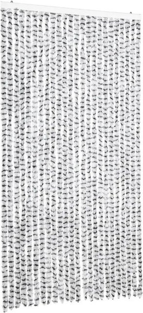 vidaXL Fliegenvorhang aus Chenille in Hellgrau und Dunkelgrau, B: 100 cm, H: 200 cm - Bild 1