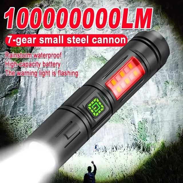 ESMARTER Wiederaufladbare High Power LED-Taschenlampe in Schwarz - Bild 1